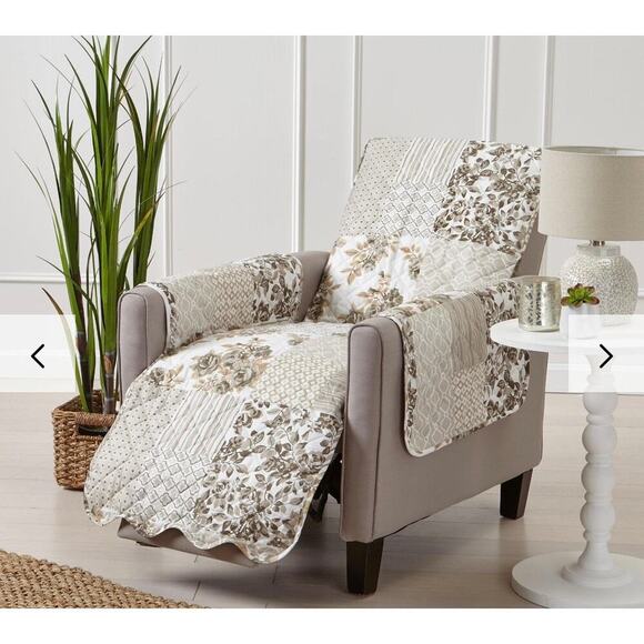 Set of 2 Chair Covers Reversible Furniture Protector - Langdon Collection Chair - Picture 2 of 6